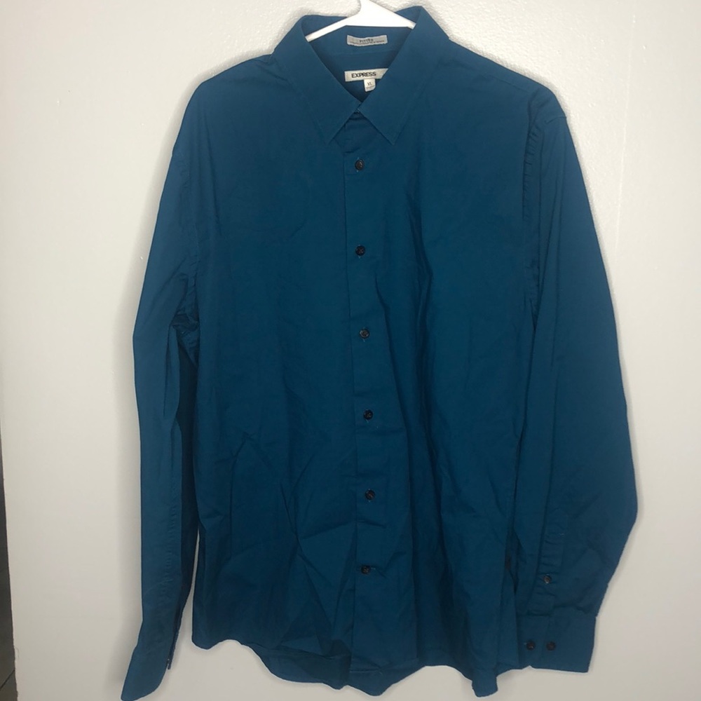 Lightly used express fitted button down shirt
